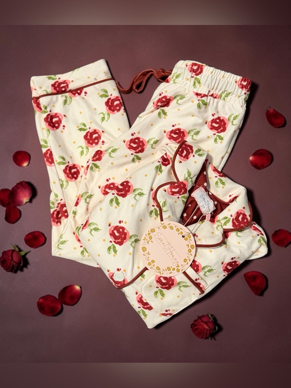 SweetHoney Red Rose 🥀 Super Soft Pajama Set